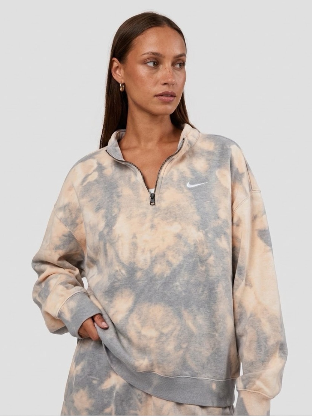 Nike Tie-Dye Quarter-Zip Fleece Pullover